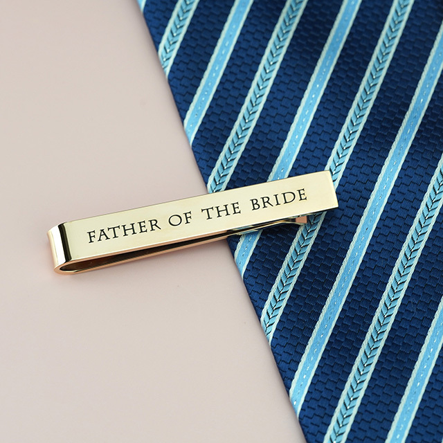 LParkin Father of The Bride Gifts Wedding Tie Clips Gifts for Groomsmen from The Bride Stainless Steel Tie Bars