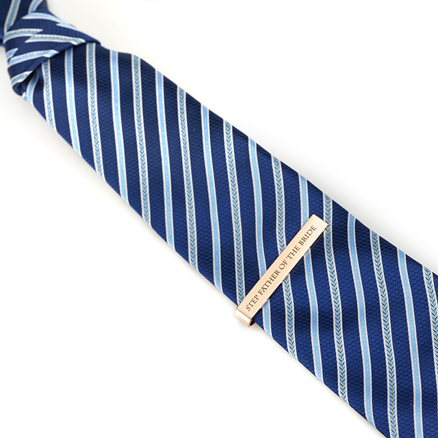 LParkin Step Father of The Bride Gifts Wedding Tie Clips Gifts for Groomsmen from The Bride Stainless Steel Tie Bars