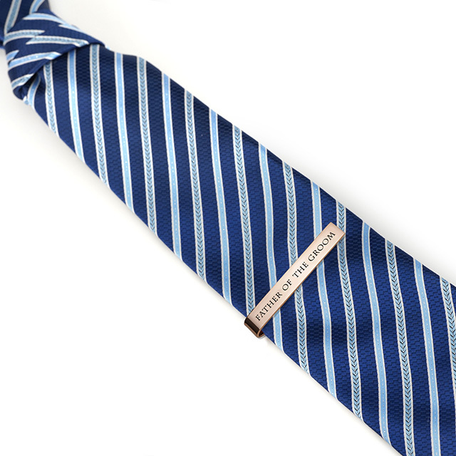 LParkin Father of The Groom Gifts Wedding Tie Clips Gifts for Groomsmen from The Bride Stainless Steel Tie Bars