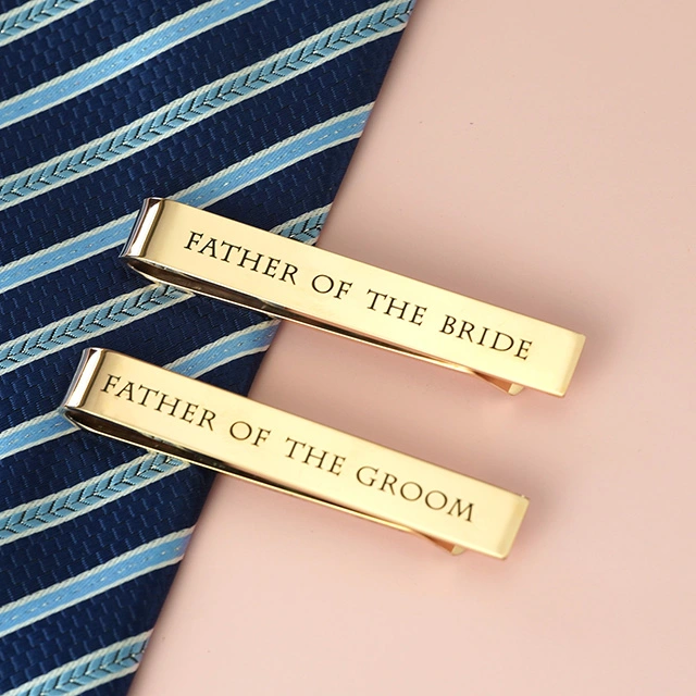 LParkin Father of The Bride Gifts Father of The Groom Gifts Wedding Tie Clips Gifts for Groomsmen from The Bride Stainless Steel Tie Bars