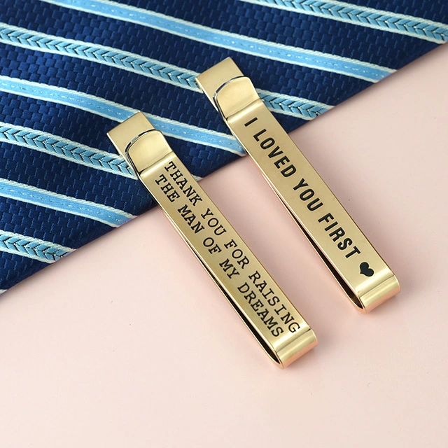 LParkin Father of The Bride Gifts Father of The Groom Gifts Wedding Tie Clips Gifts for Groomsmen from The Bride Stainless Steel Tie Bars