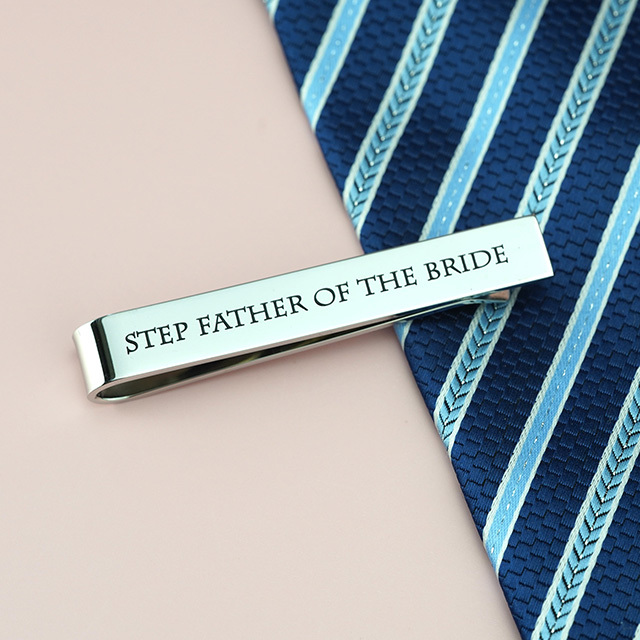 LParkin Father of The Bride Gifts Gifts Wedding Tie Clips Gifts for Groomsmen from The Bride Stainless Steel Tie Bars