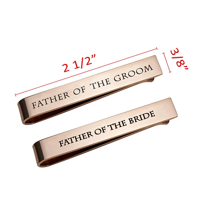 LParkin Father of The Bride Gifts Father of The Groom Gifts Wedding Tie Clips Gifts for Groomsmen from The Bride Stainless Steel Tie Bars