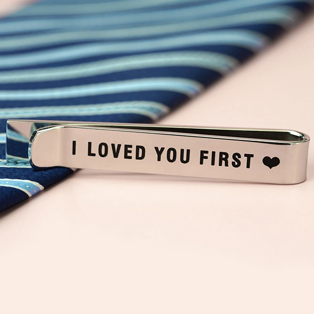 LParkin Father of The Bride Gifts Wedding Tie Clips Gifts for Groomsmen from The Bride Stainless Steel Tie Bars