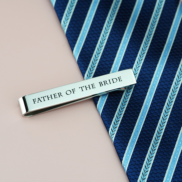 LParkin Father of The Bride Gifts Wedding Tie Clips Gifts for Groomsmen from The Bride Stainless Steel Tie Bars