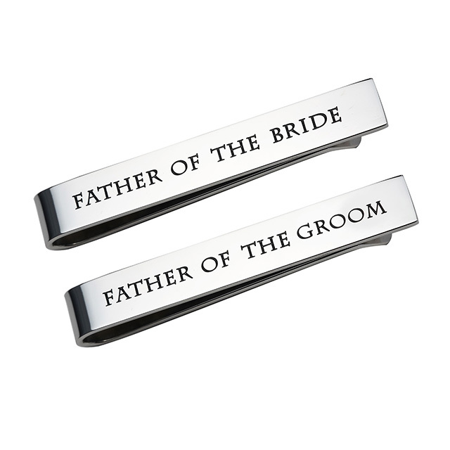 LParkin Father of The Groom Gifts Father of The Bride Gifts Wedding Tie Clips Gifts for Groomsmen from The Bride Stainless Steel Tie Bars