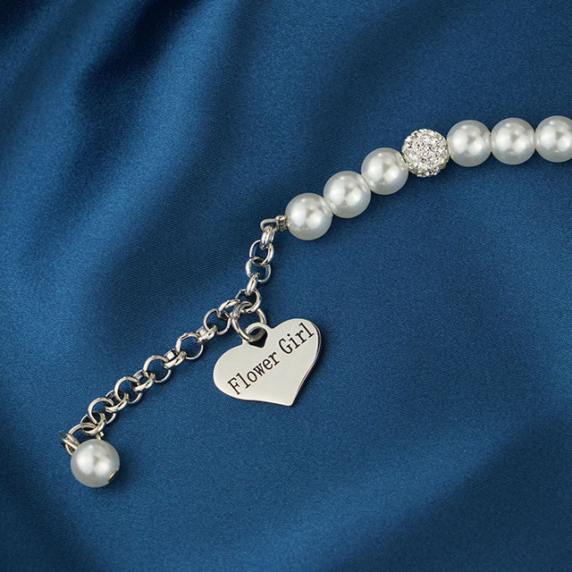 LParkin Flower Girl Bracelet Flowergirl Pearl Bracelet Flowergirl Gift Jewelry