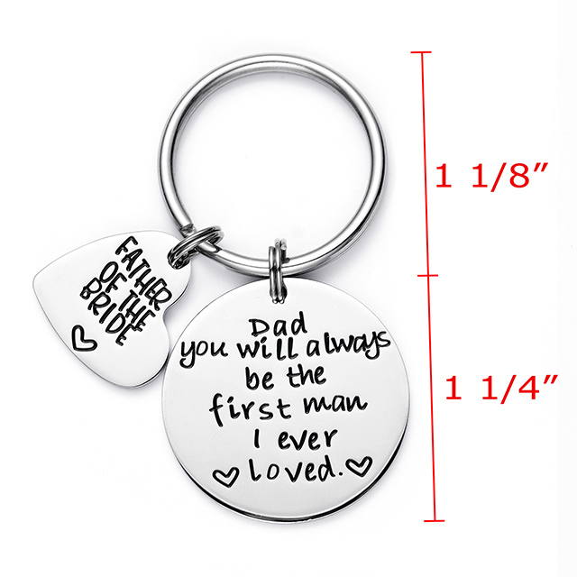 LParkin Father of The Bride Keyring Dad You Will Always Be The First Man I Ever Loved Father of The Bride Gift Wedding Gift