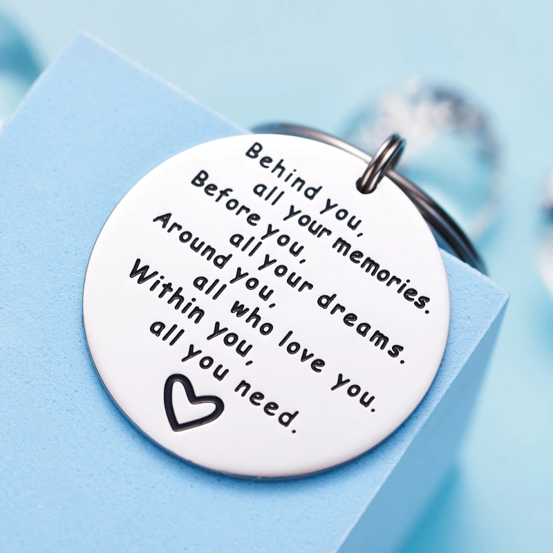 College Graduation Gifts 2021 Behind You All Your Memories Birthday Keychain Inspirational Graduates Key Chains