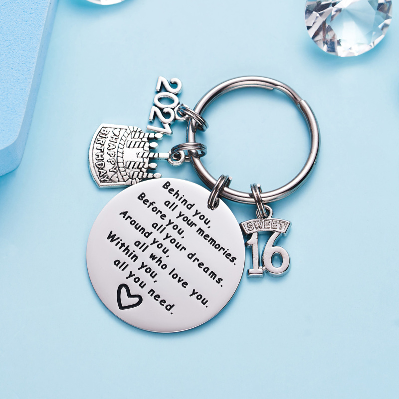 College Graduation Gifts 2021 Behind You All Your Memories Birthday Keychain Inspirational Graduates Key Chains