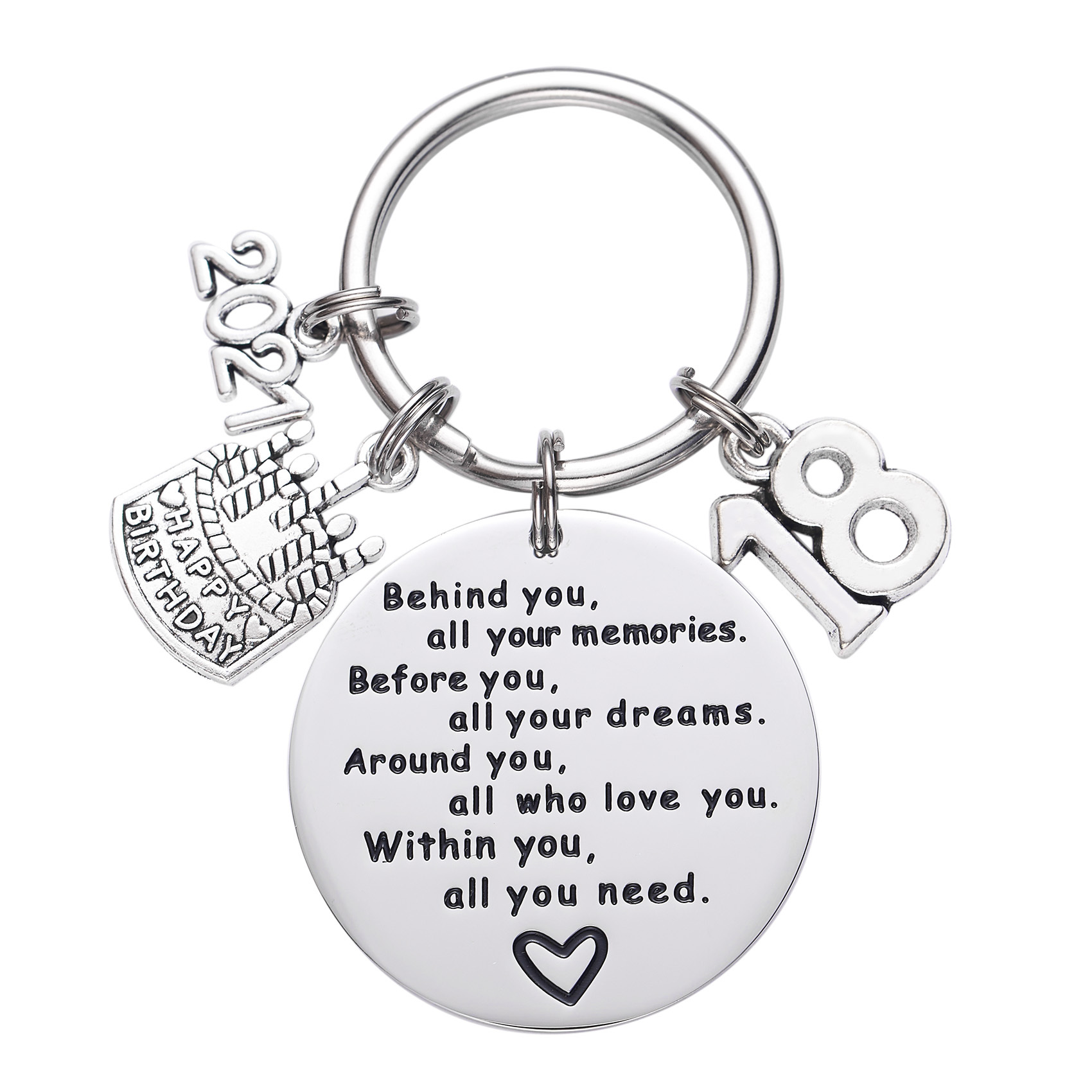 College Graduation Gifts 2021 Behind You All Your Memories Birthday Keychain Inspirational Graduates Key Chains