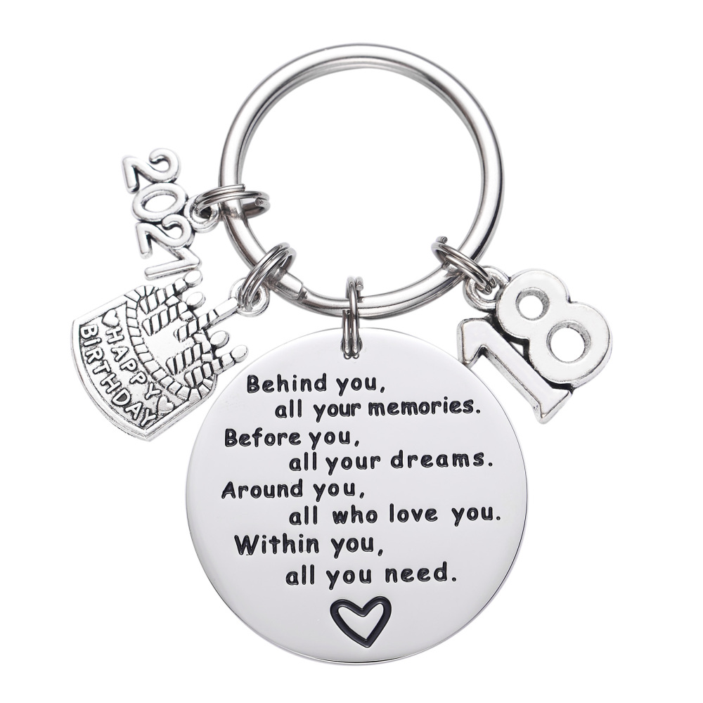 College Graduation Gifts 2021 Behind You All Your Memories Birthday Keychain Inspirational Graduates Key Chains