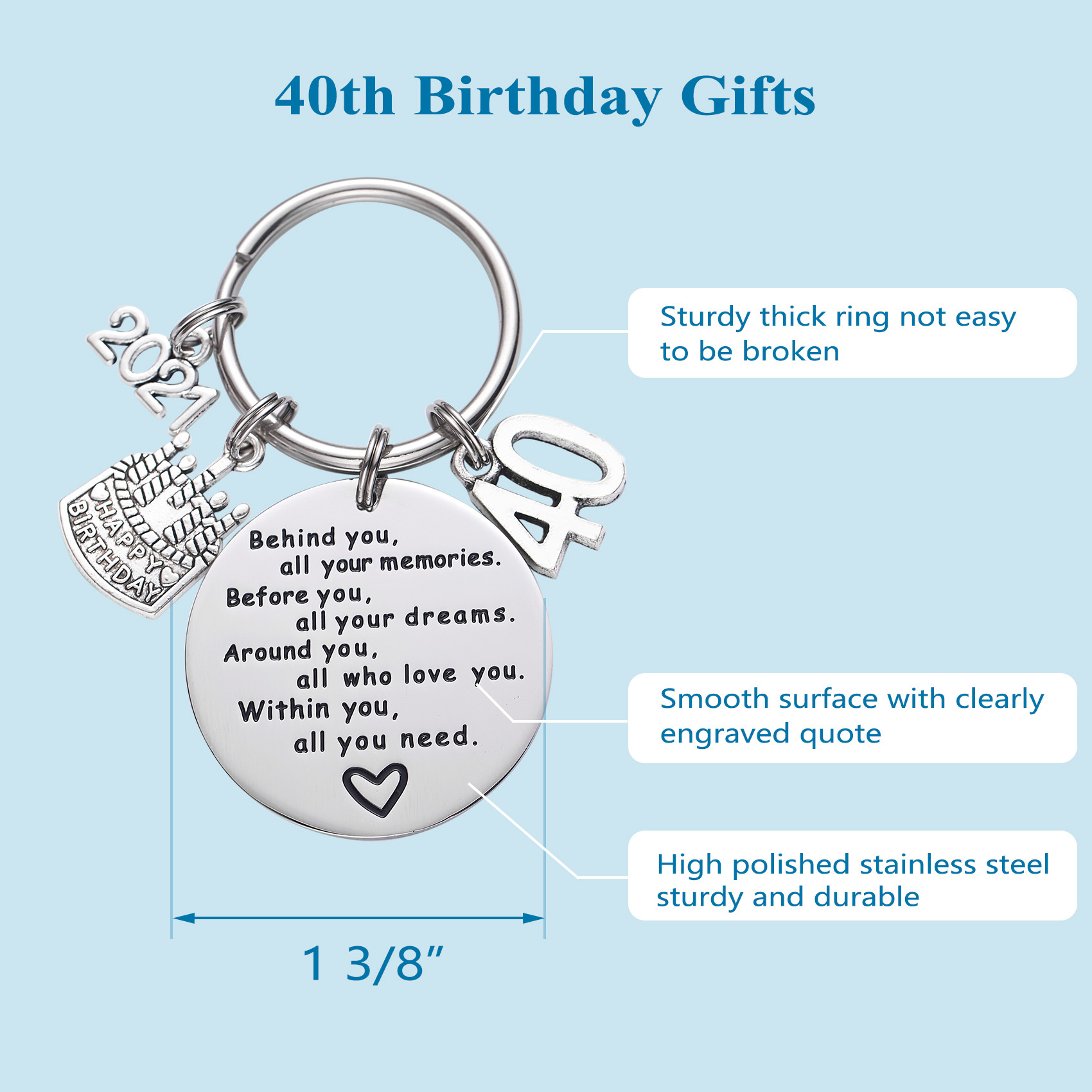 College Graduation Gifts 2021 Behind You All Your Memories Birthday Keychain Inspirational Graduates Key Chains