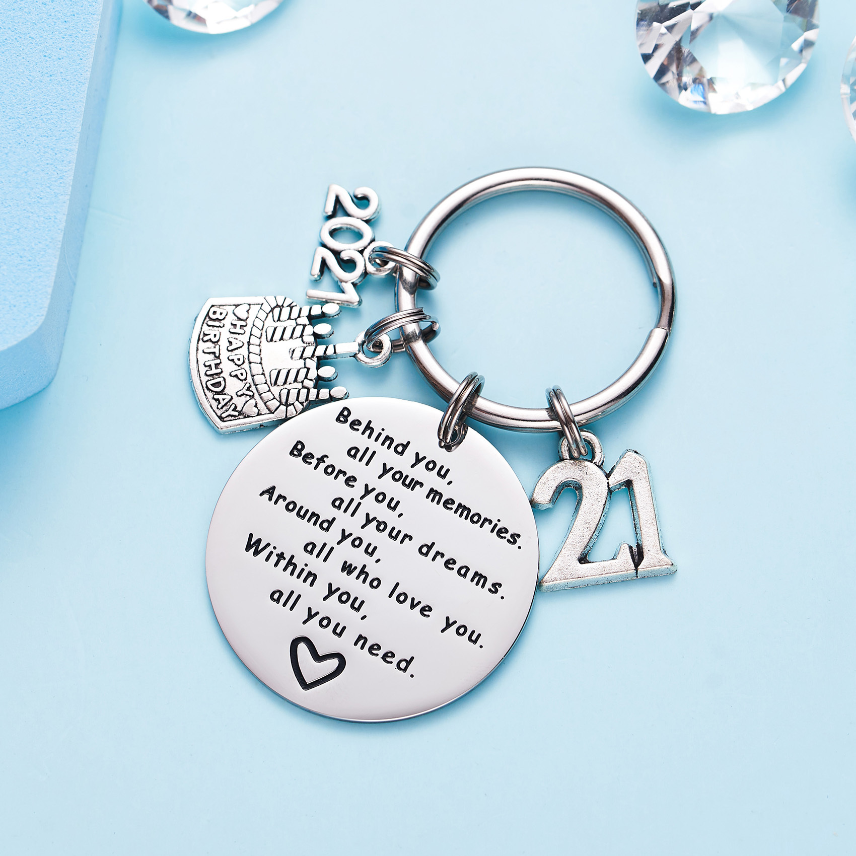 College Graduation Gifts 2021 Behind You All Your Memories Birthday Keychain Inspirational Graduates Key Chains
