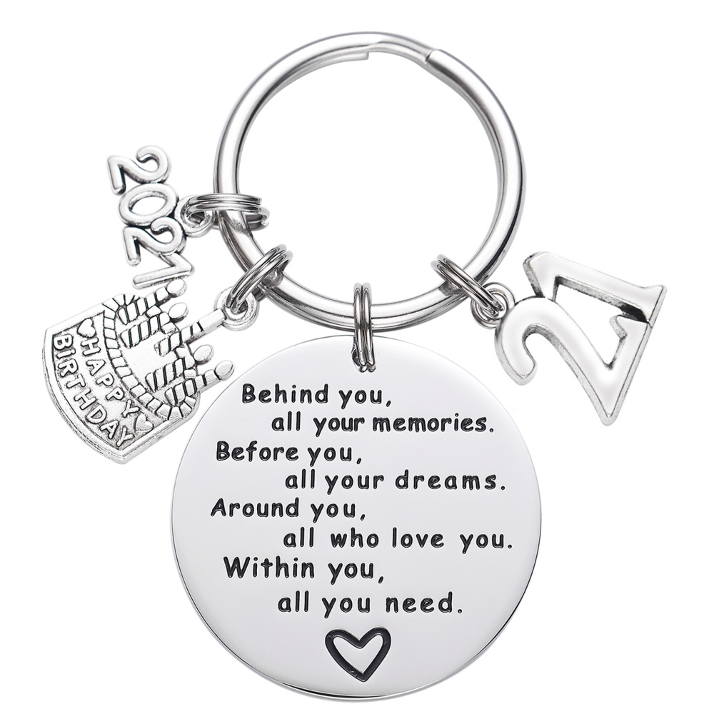 College Graduation Gifts 2021 Behind You All Your Memories Birthday Keychain Inspirational Graduates Key Chains