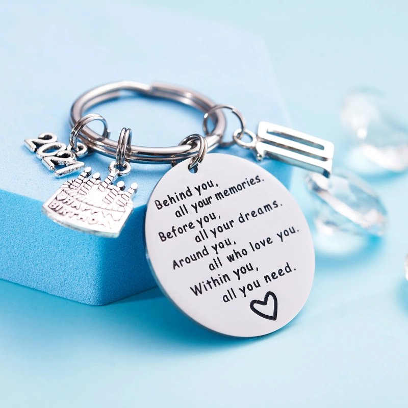 College Graduation Gifts 2021 Behind You All Your Memories Birthday Keychain Inspirational Graduates Key Chains