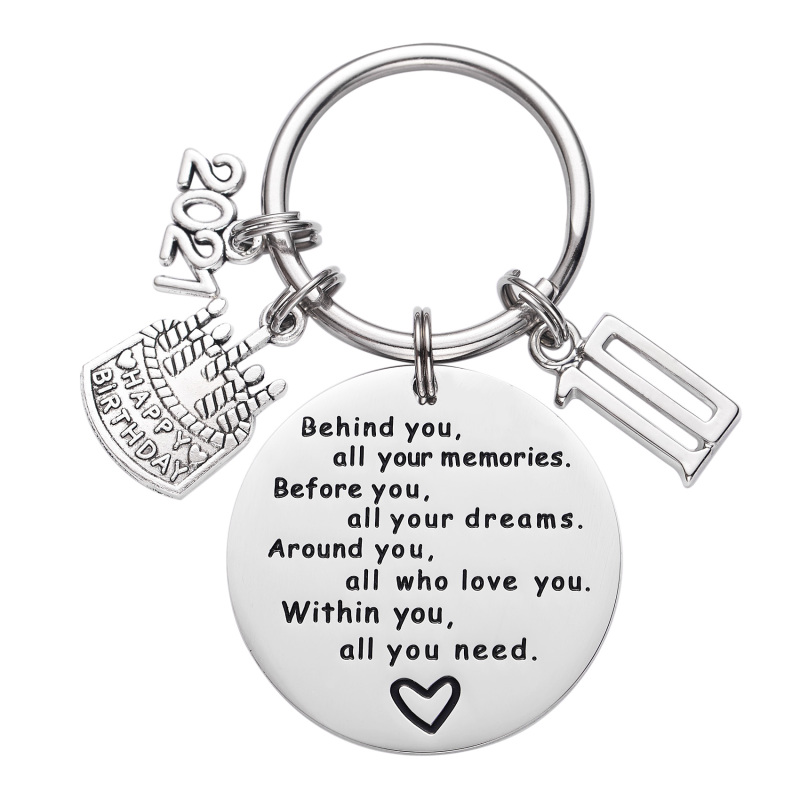 College Graduation Gifts 2021 Behind You All Your Memories Birthday Keychain Inspirational Graduates Key Chains