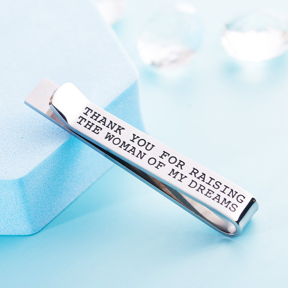 LParkin Father of The Bride Gifts Father of The Groom Gifts Wedding Tie Clips Gifts for Groomsmen from The Bride Stainless Steel Tie Bars