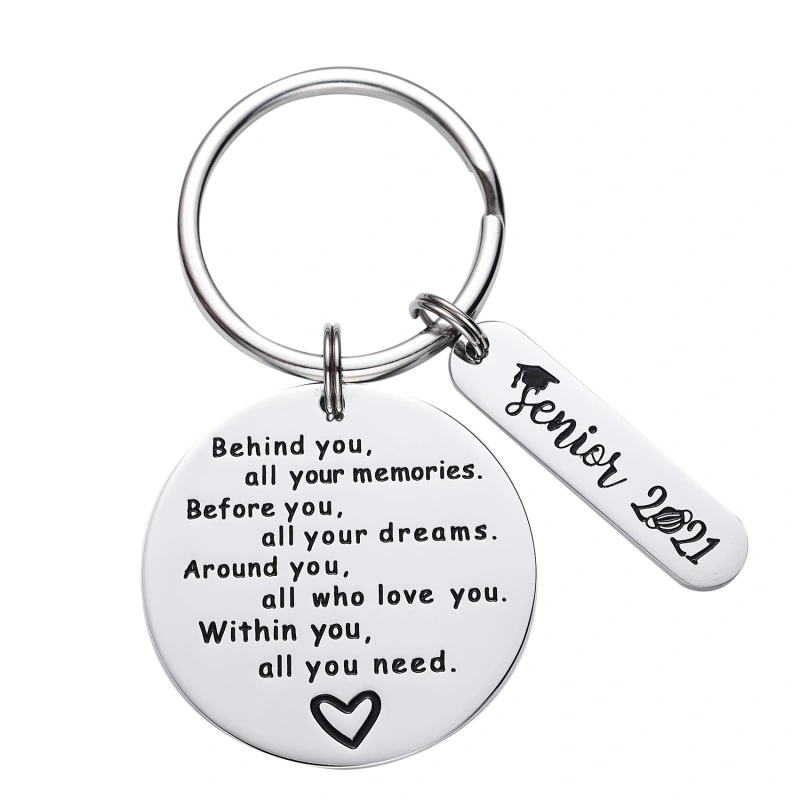 College Graduation Gifts 2021 Behind You All Your Memories Birthday Keychain Inspirational Graduates Key Chains