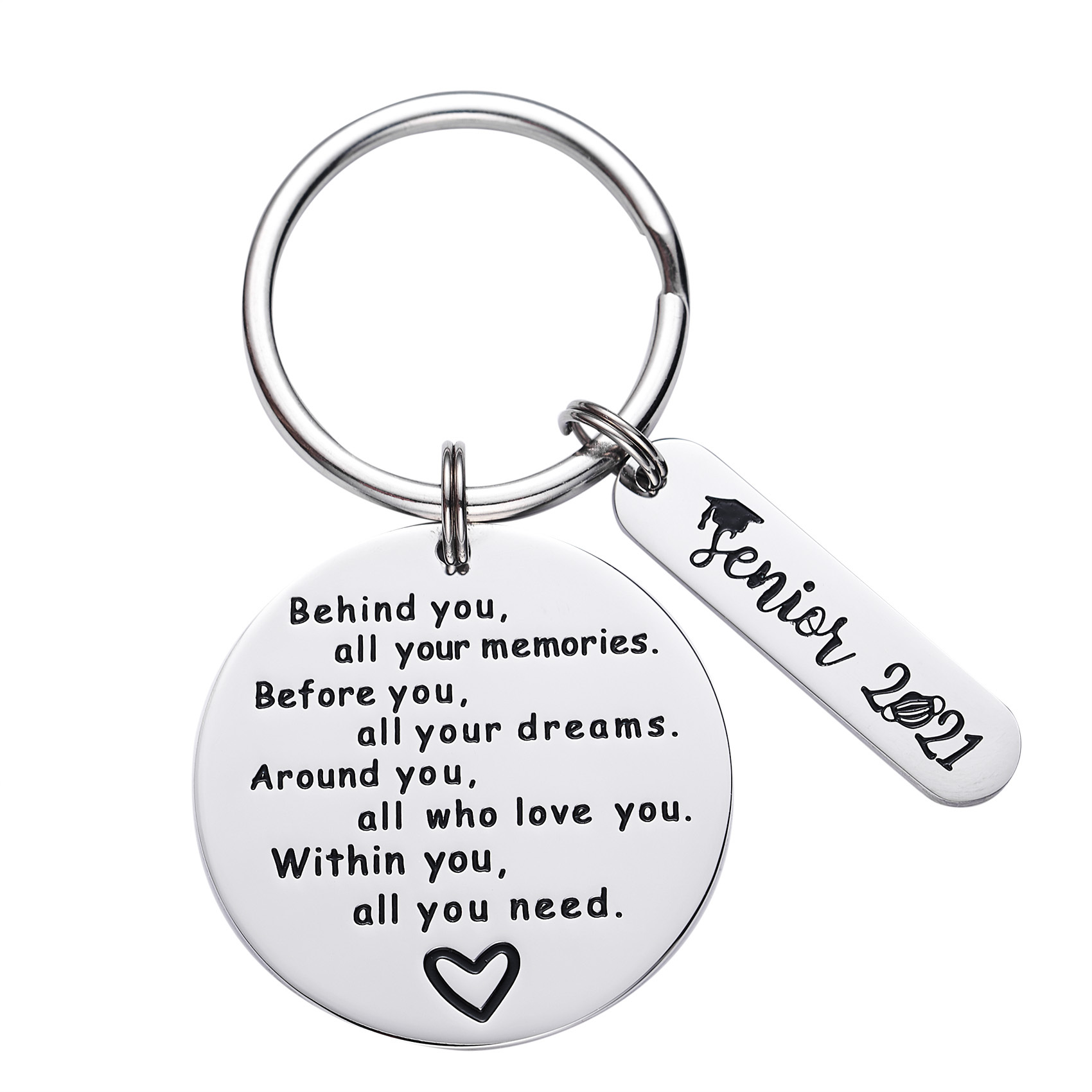 College Graduation Gifts 2021 Behind You All Your Memories Birthday Keychain Inspirational Graduates Key Chains