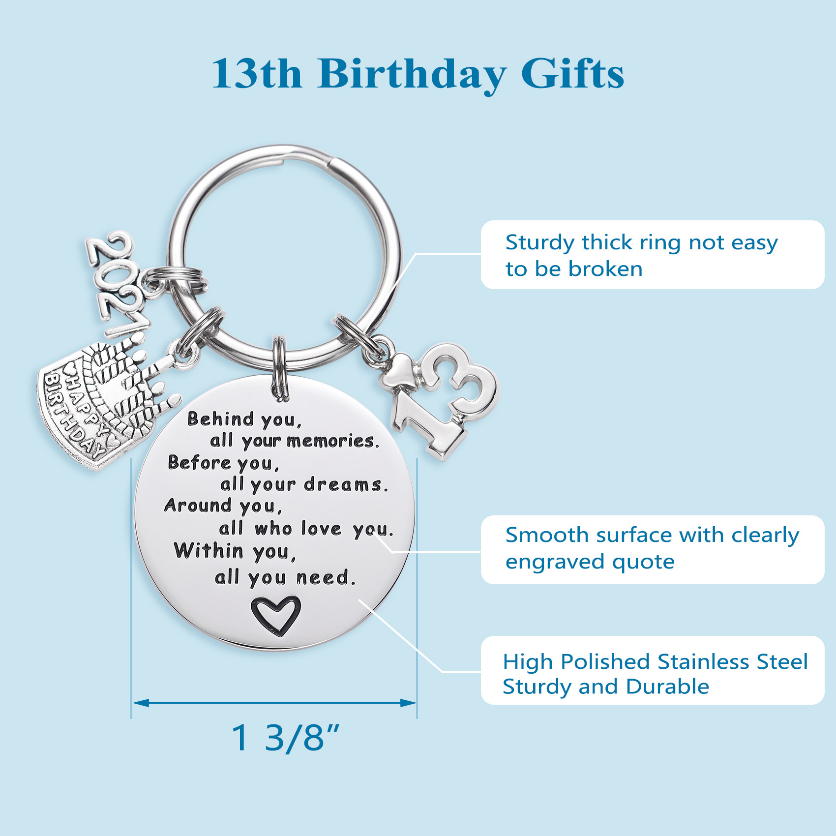 College Graduation Gifts 2021 Behind You All Your Memories Birthday Keychain Inspirational Graduates Key Chains