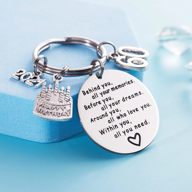 College Graduation Gifts 2021 Behind You All Your Memories Birthday Keychain Inspirational Graduates Key Chains