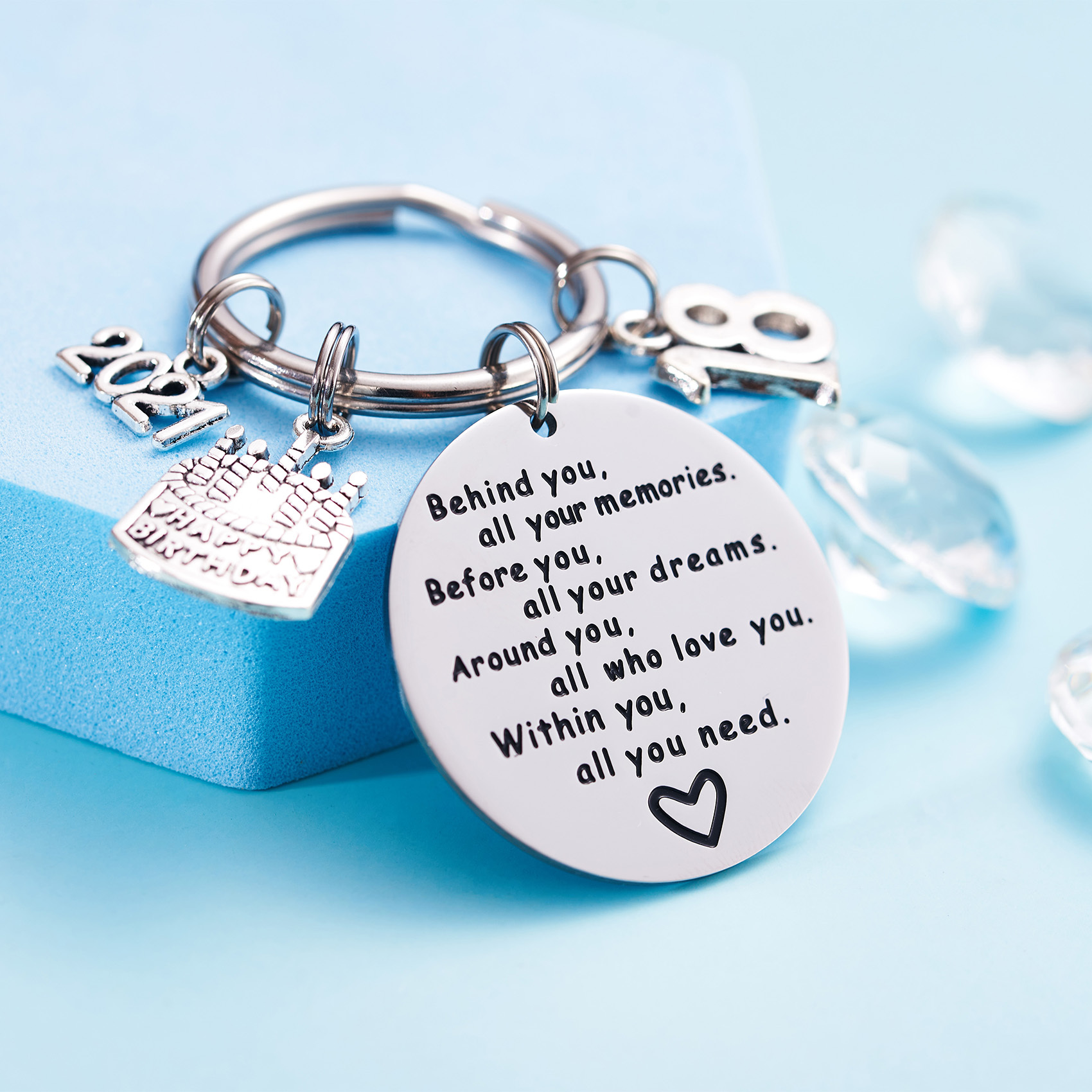 College Graduation Gifts 2021 Behind You All Your Memories Birthday Keychain Inspirational Graduates Key Chains