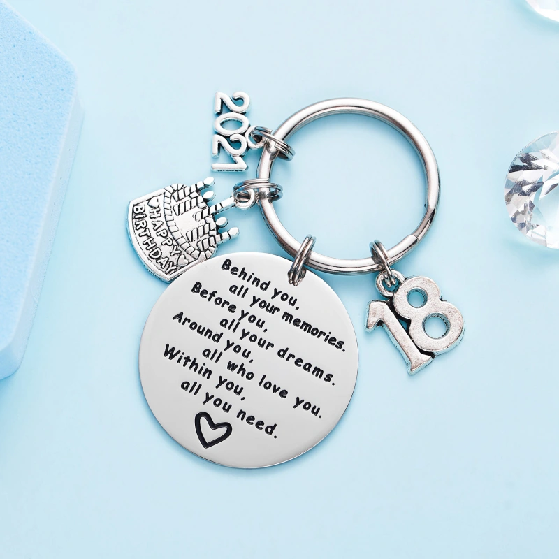 College Graduation Gifts 2021 Behind You All Your Memories Birthday Keychain Inspirational Graduates Key Chains