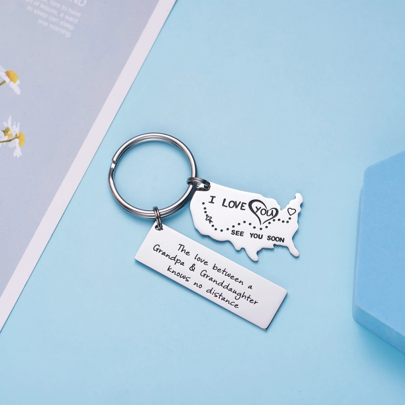 The Love Between a Grandma & Her Grandchildren Knows No Distance Keychain