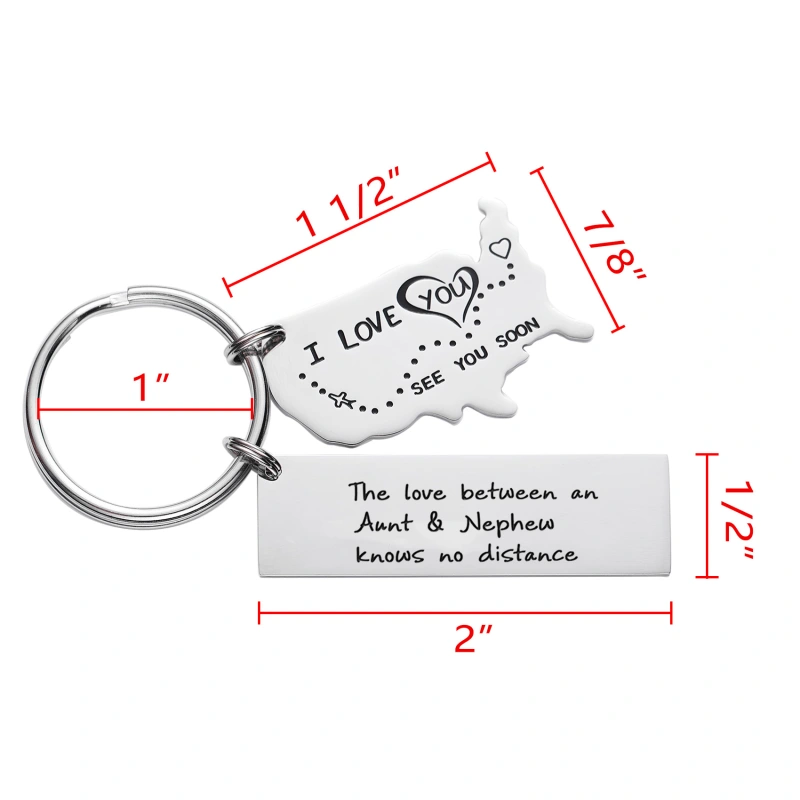 The Love Between a Grandma & Her Grandchildren Knows No Distance Keychain