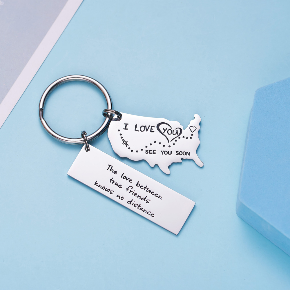 The Love Between a Grandma & Her Grandchildren Knows No Distance Keychain
