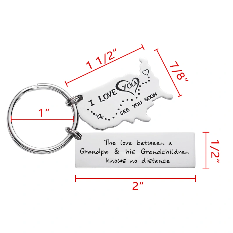 The Love Between a Grandma & Her Grandchildren Knows No Distance Keychain