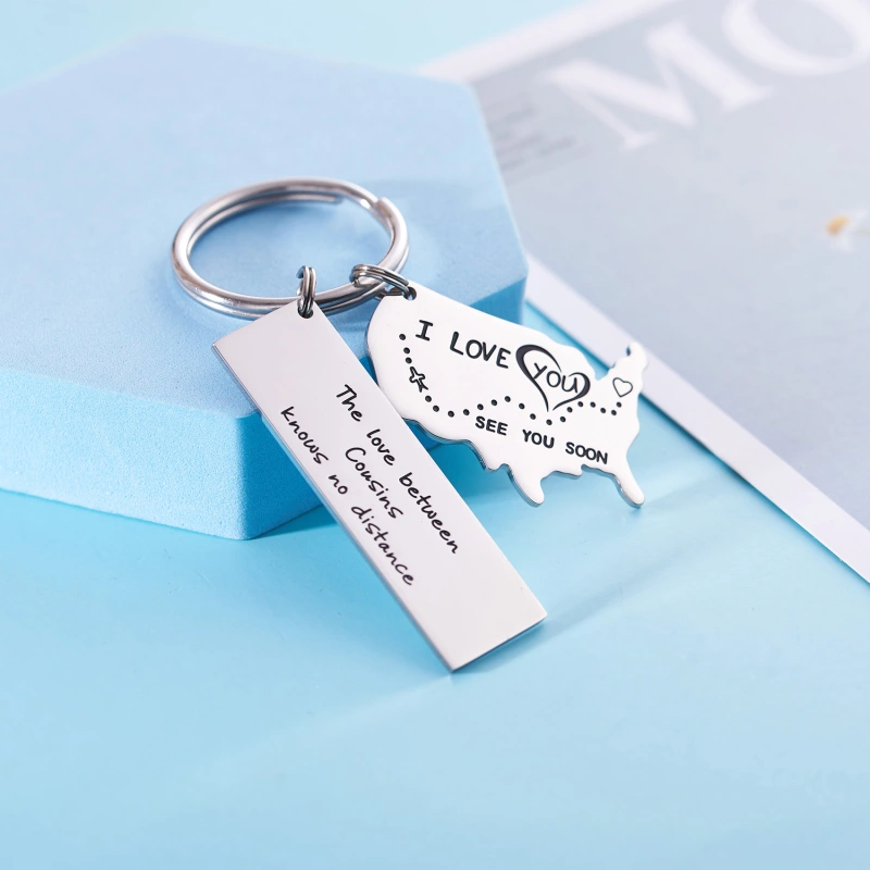 The Love Between a Grandma & Her Grandchildren Knows No Distance Keychain