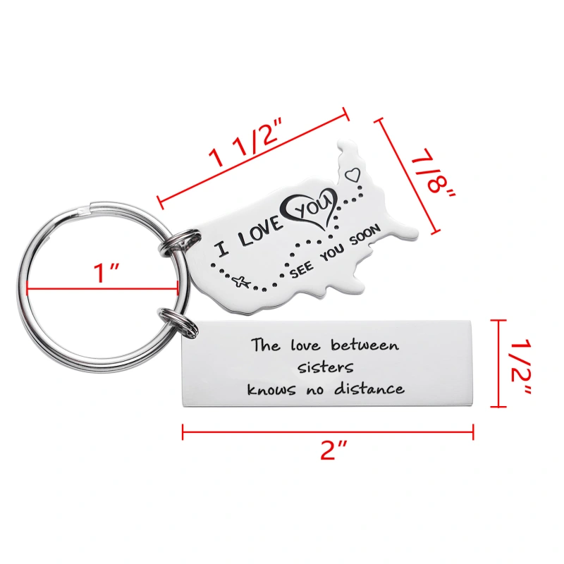 The Love Between a Grandma & Her Grandchildren Knows No Distance Keychain