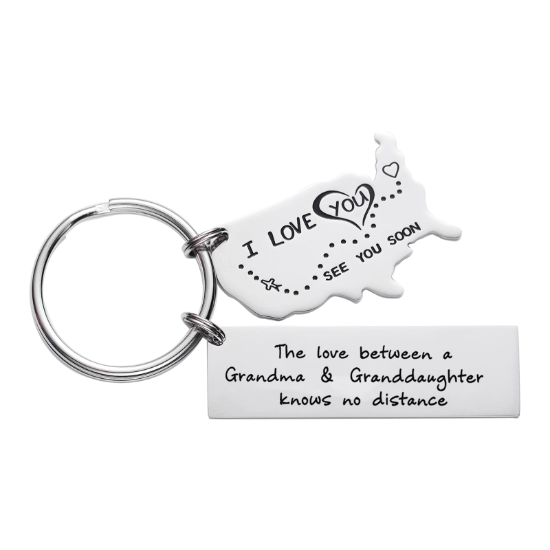 The Love Between a Grandma & Her Grandchildren Knows No Distance Keychain