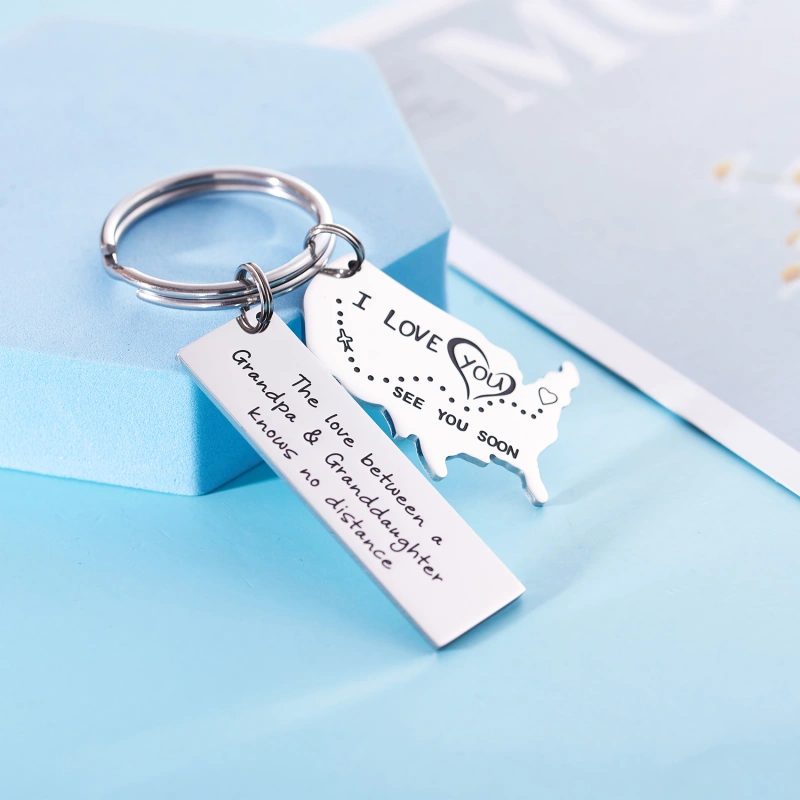 The Love Between a Grandma & Her Grandchildren Knows No Distance Keychain