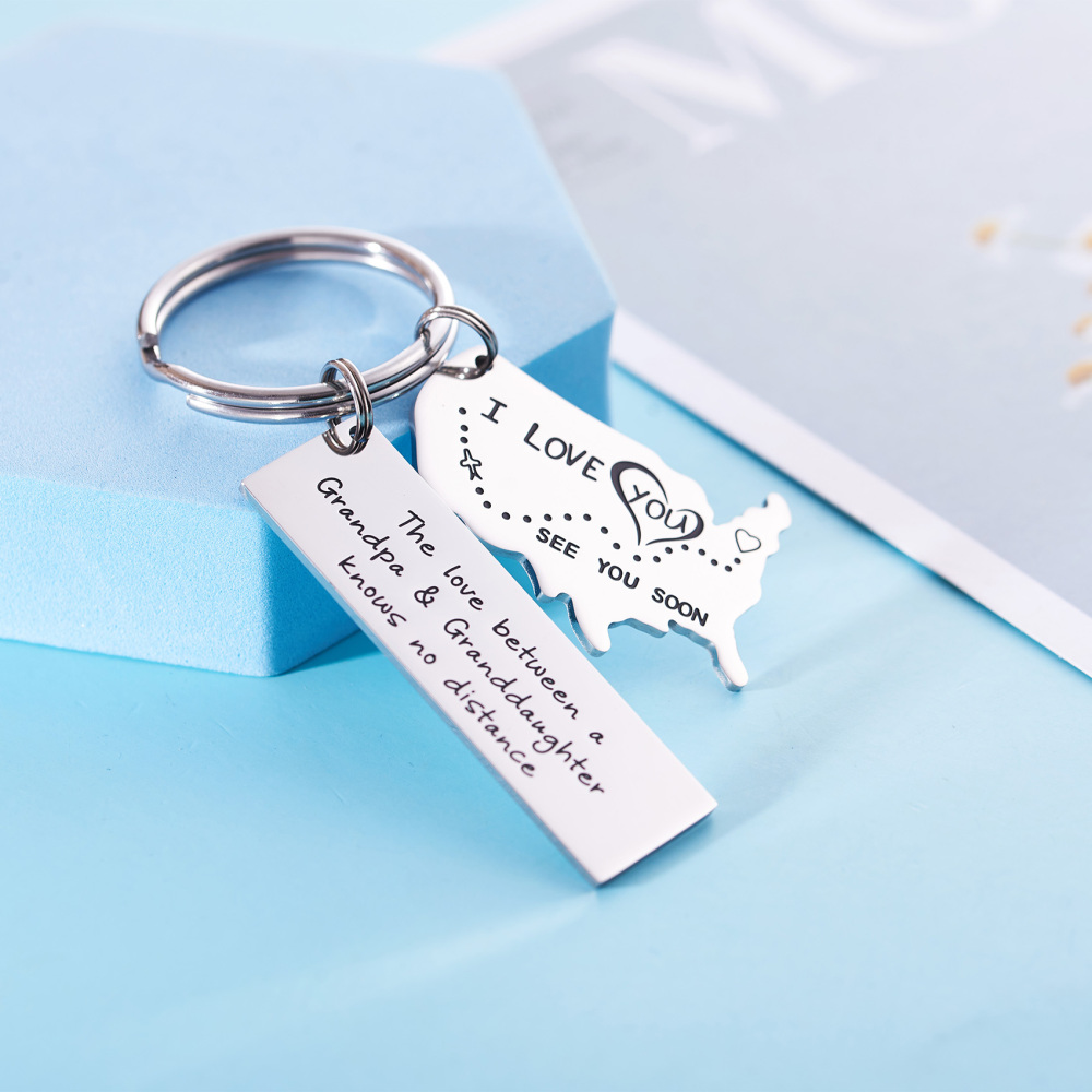 The Love Between a Grandma & Her Grandchildren Knows No Distance Keychain