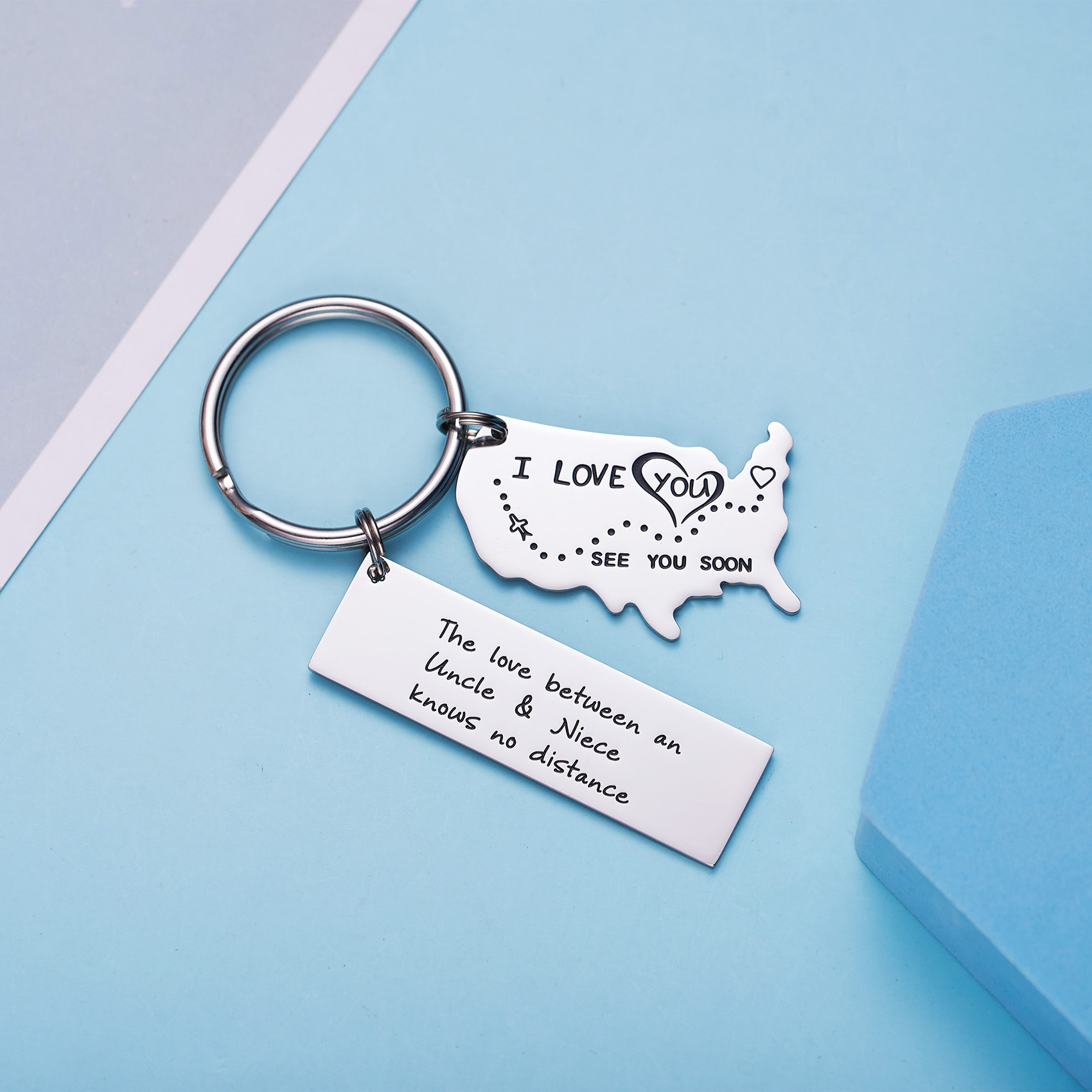 The Love Between a Grandma & Her Grandchildren Knows No Distance Keychain
