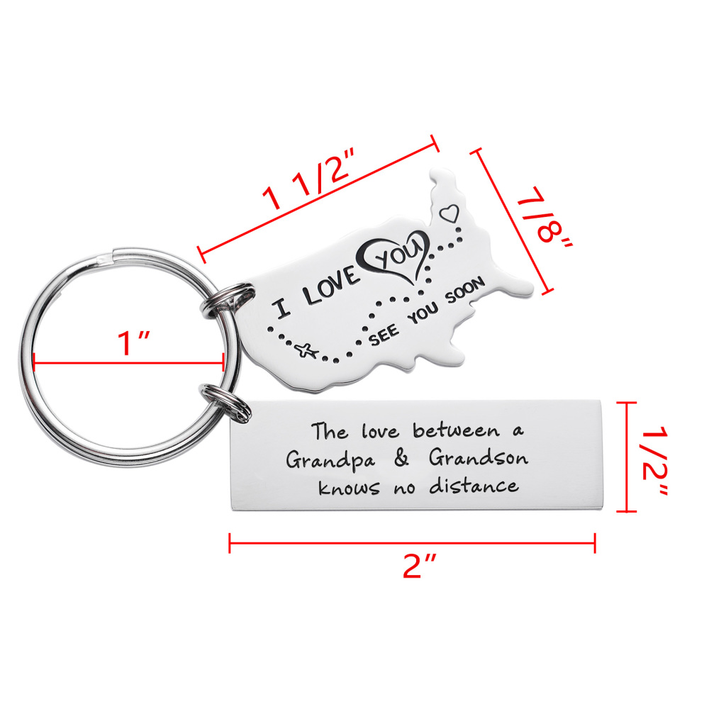 The Love Between a Grandma & Her Grandchildren Knows No Distance Keychain