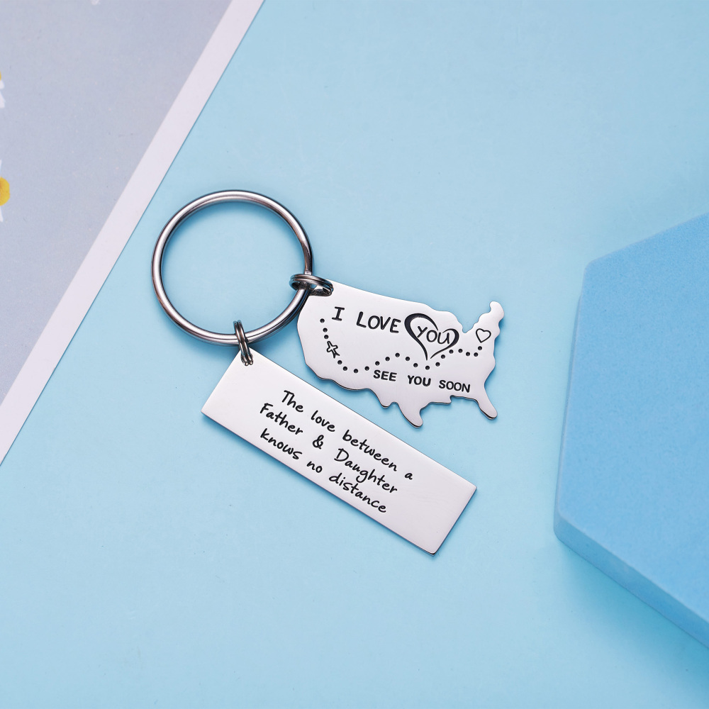 The Love Between a Grandma & Her Grandchildren Knows No Distance Keychain