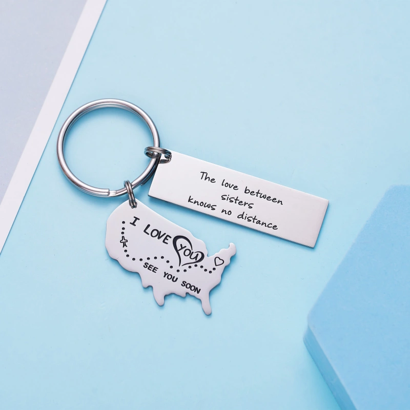 The Love Between a Grandma & Her Grandchildren Knows No Distance Keychain