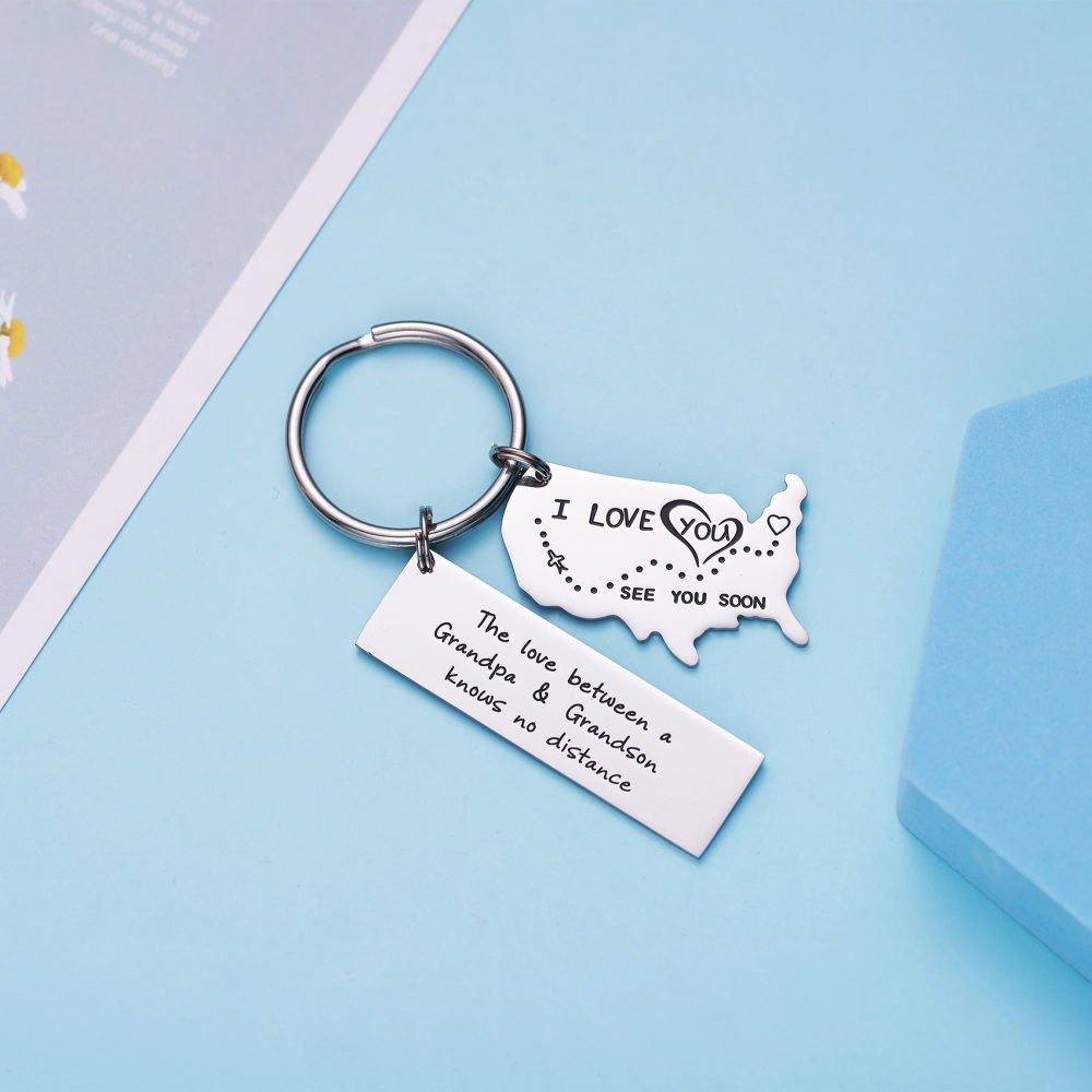 The Love Between a Grandma & Her Grandchildren Knows No Distance Keychain