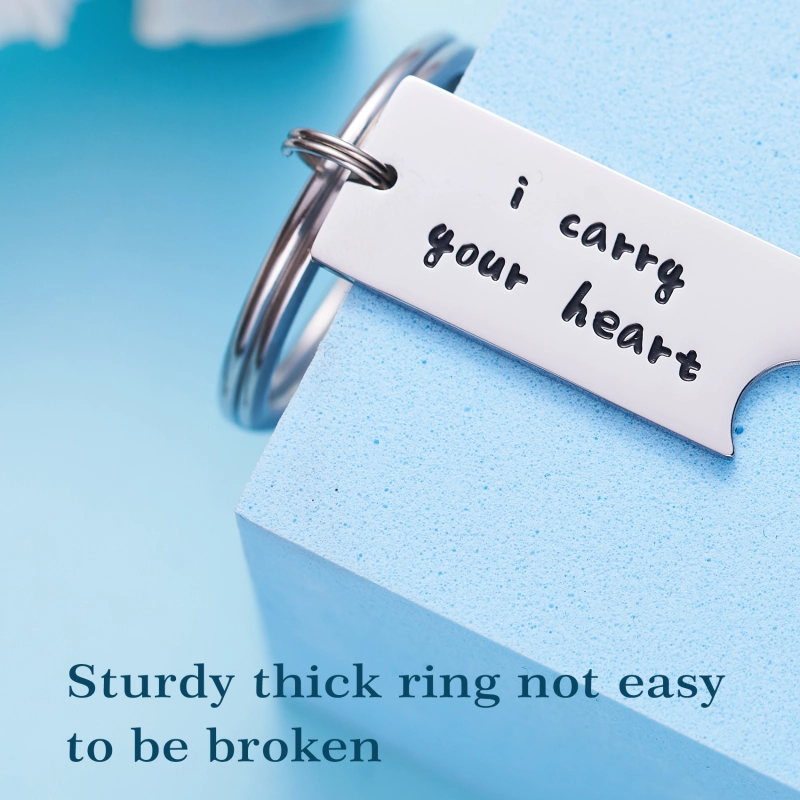 Long Distance Keychain Set Best Friend Long Distance Friendship Relationship Boyfriend Girlfriend Gift Polished Finish