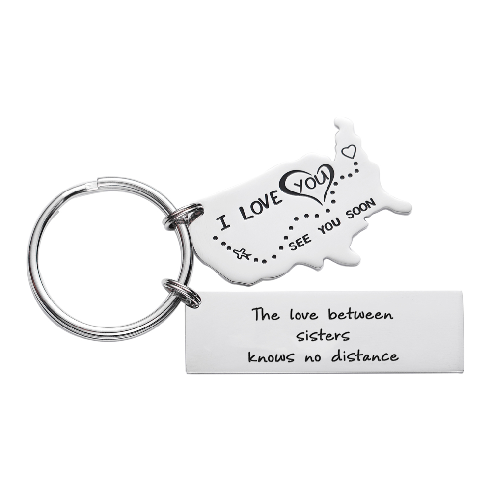 The Love Between a Grandma & Her Grandchildren Knows No Distance Keychain