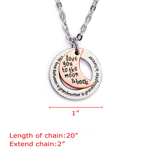 LParkin The Love Between Grandmother and Granddaughter is Forever Necklace
