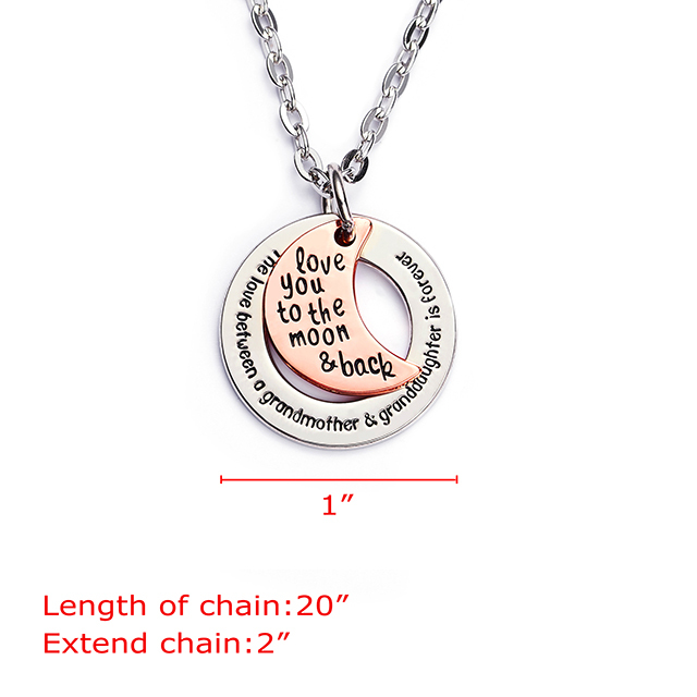 LParkin The Love Between Grandmother and Granddaughter is Forever Necklace