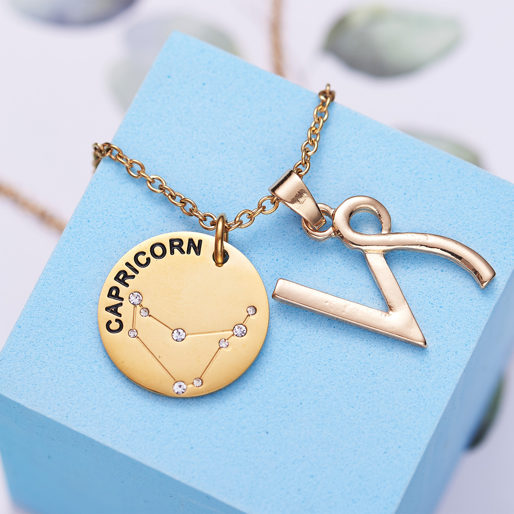 LParkin 12 Constellation Astrology Necklaces Zodiac Gifts Dainty Horoscope Gold Plated Necklace for Women Men Gift Jewelry