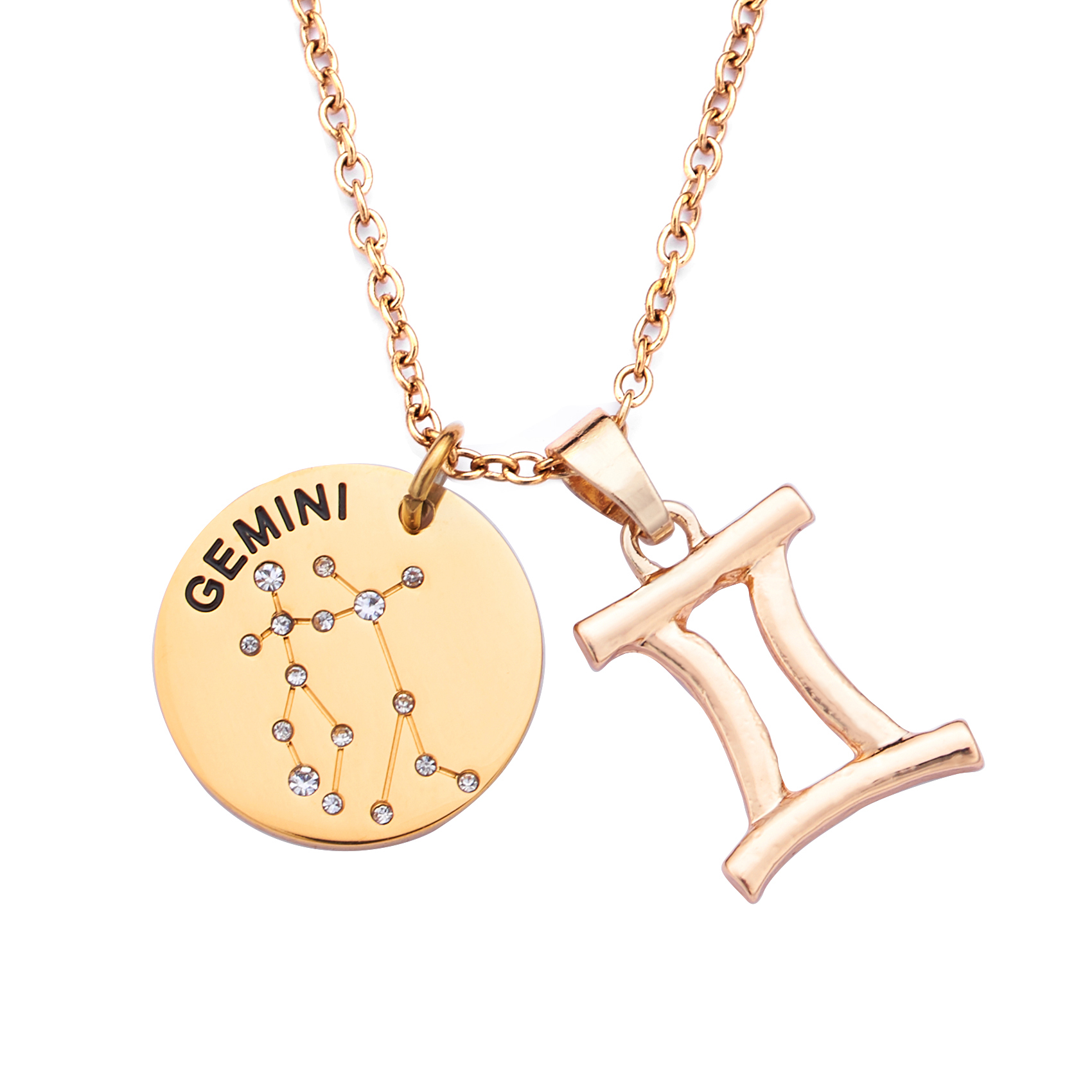 LParkin 12 Constellation Astrology Necklaces Zodiac Gifts Dainty Horoscope Gold Plated Necklace for Women Men Gift Jewelry