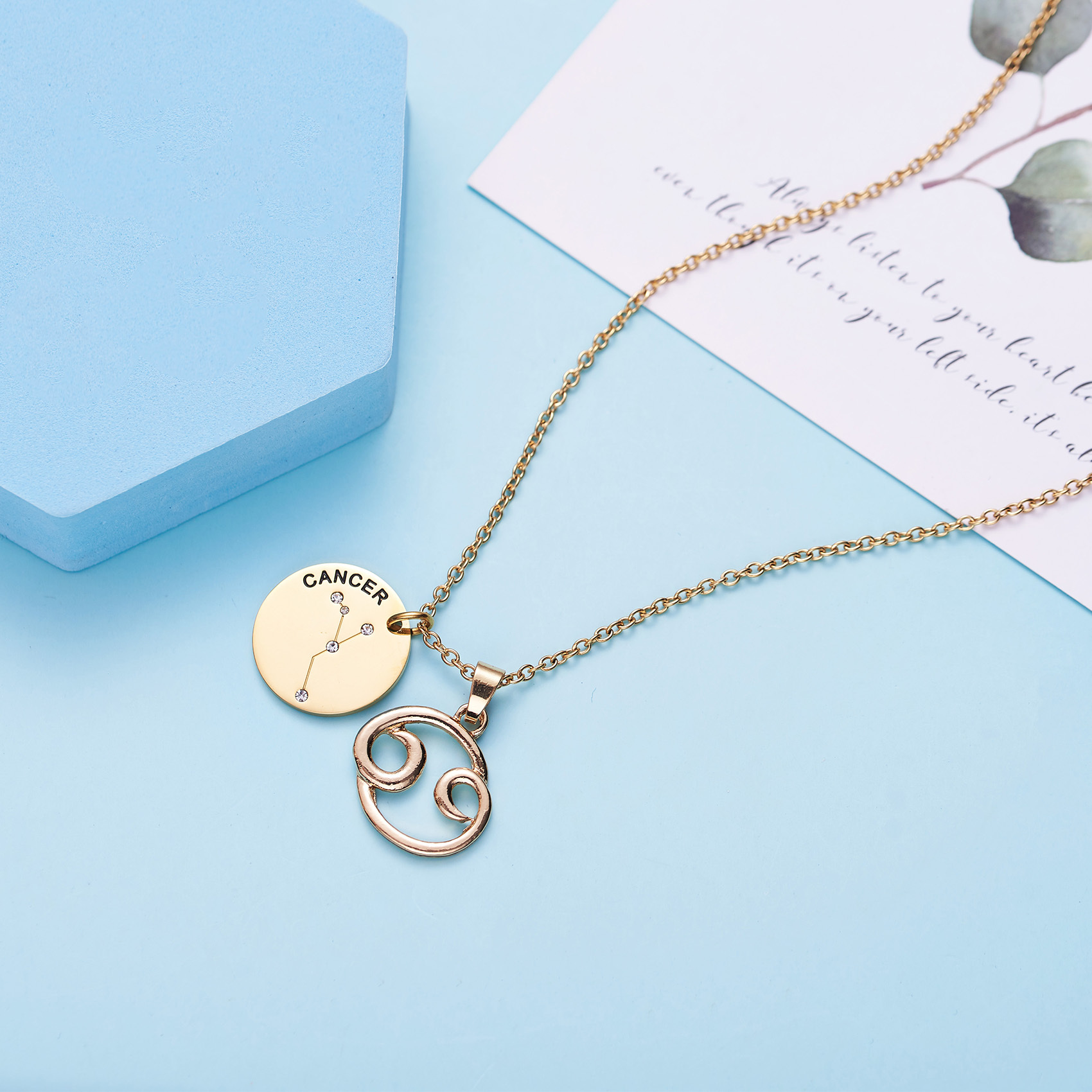 LParkin 12 Constellation Astrology Necklaces Zodiac Gifts Dainty Horoscope Gold Plated Necklace for Women Men Gift Jewelry