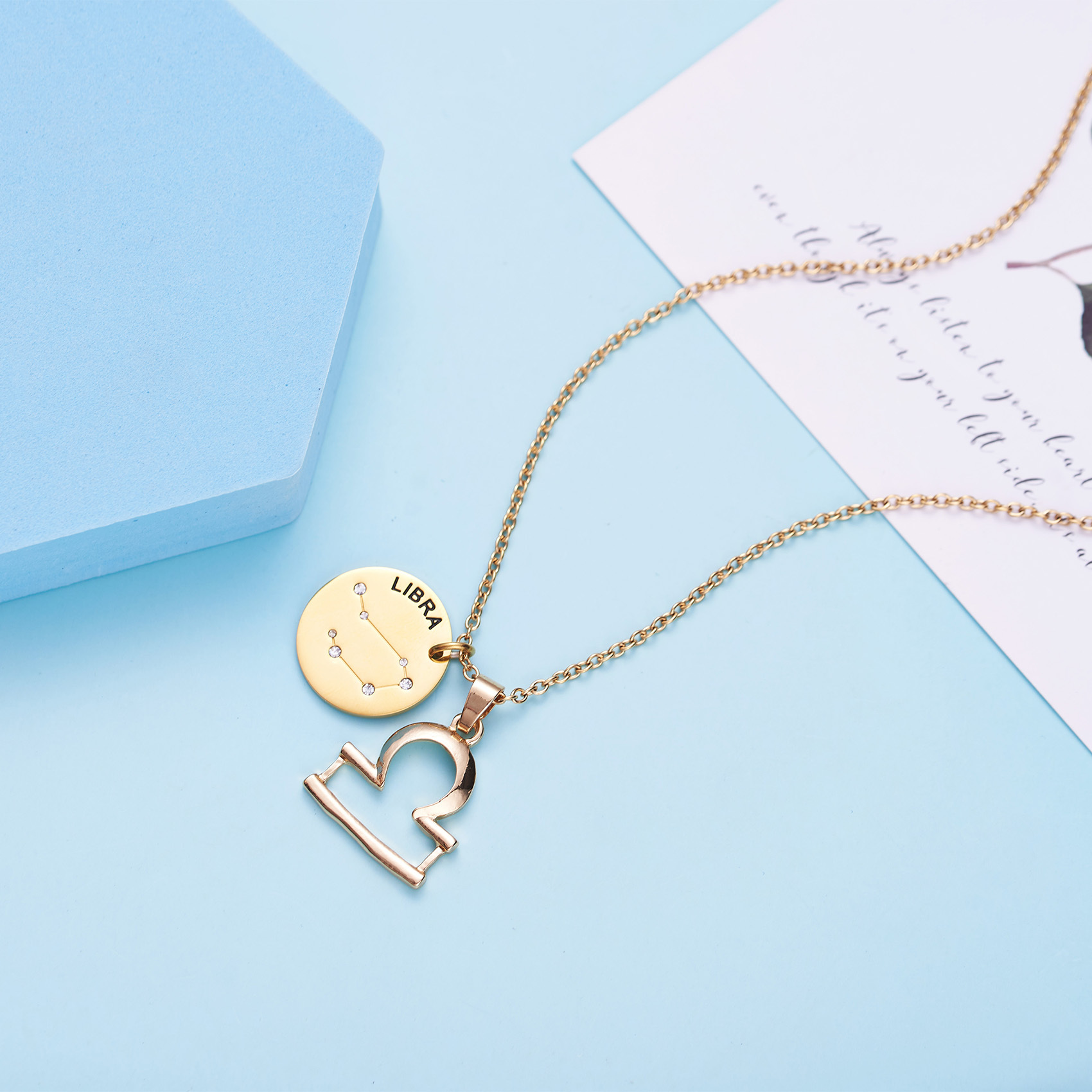 LParkin 12 Constellation Astrology Necklaces Zodiac Gifts Dainty Horoscope Gold Plated Necklace for Women Men Gift Jewelry